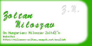 zoltan miloszav business card